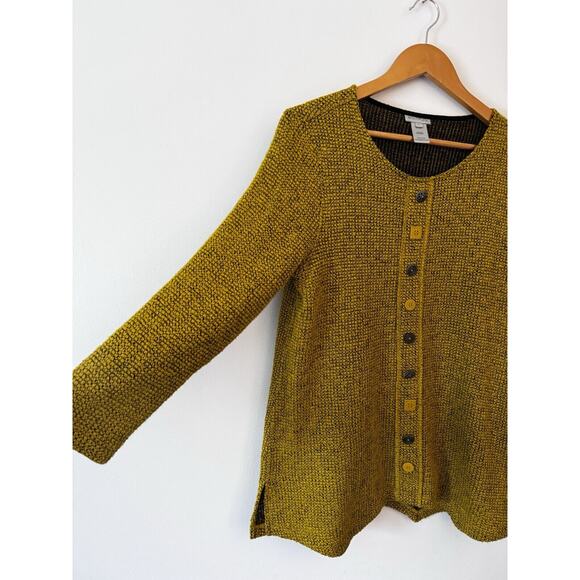 Womens Multiples Pullover Long Sleeve Shirt Top Unique Buttons Lagenlook Sz M L - Picture 2 of 8